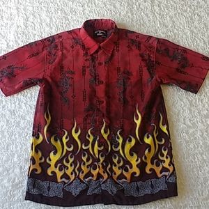 Extreme Gear Flame Dragon Red Short Sleeve Men's L
